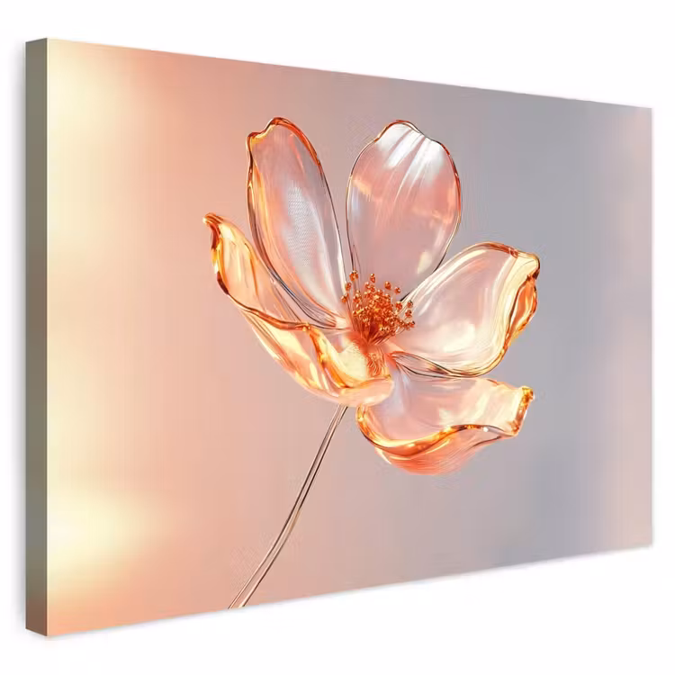 Buiten canvas - Glazen - Bloem - Roze — 1
