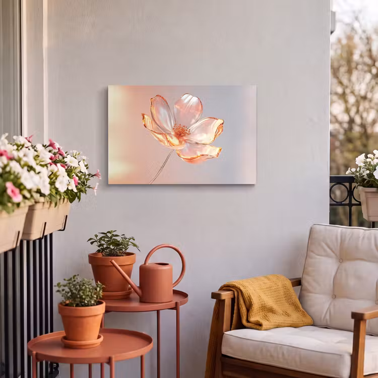 Buiten canvas - Glazen - Bloem - Roze — 4