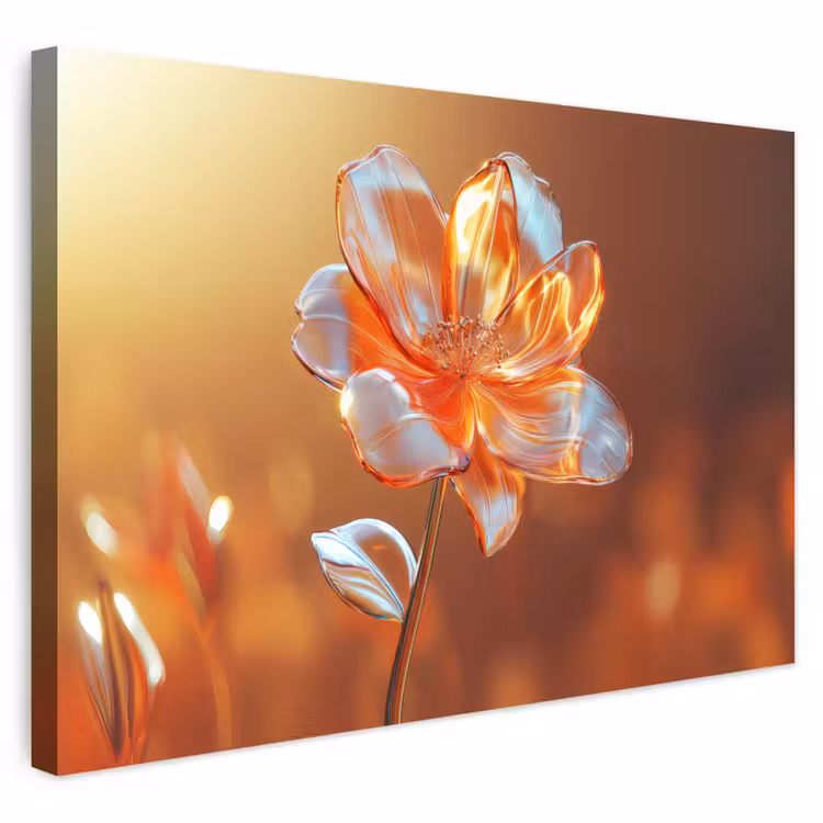 Buiten canvas - Glazen - Bloem - Zonlicht — 1