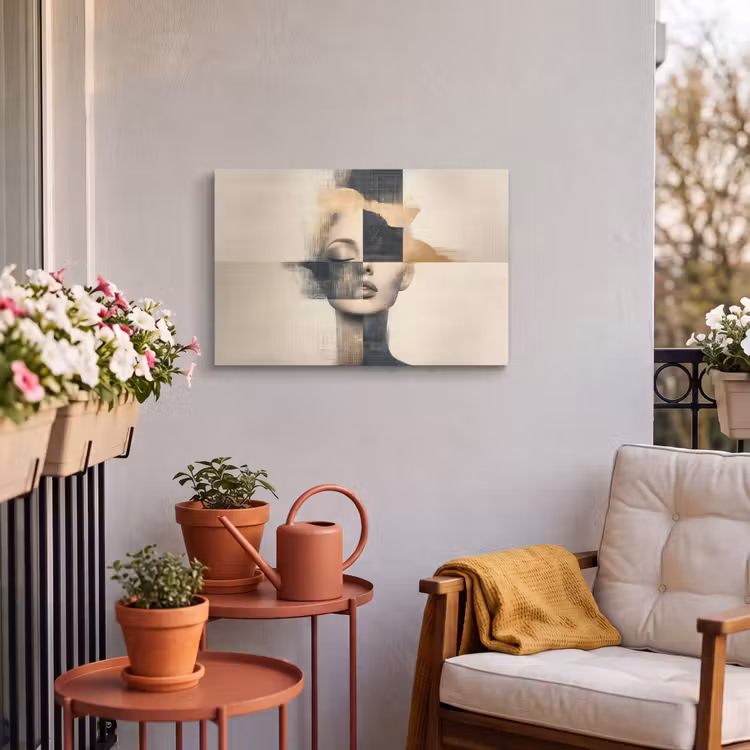 Buiten canvas - Goud - Vrouw - Rechthoeken — 4