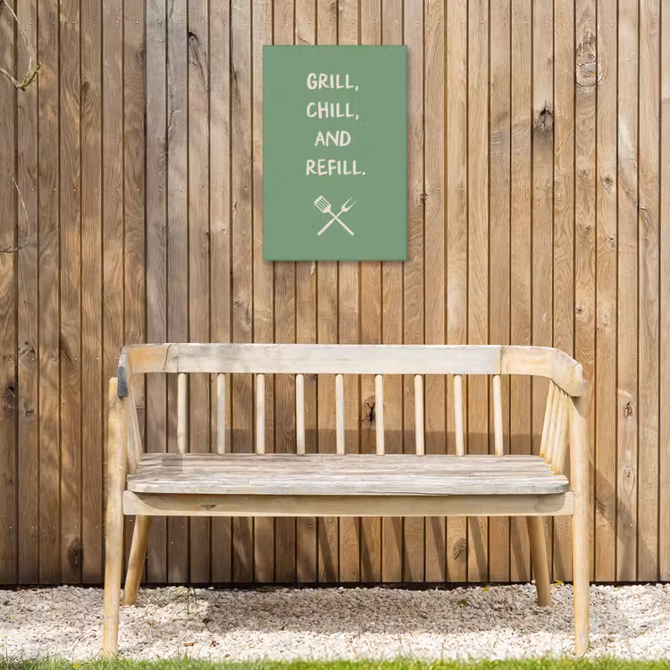 Buiten canvas - Grill - Groen - Zomer - Quote — 3
