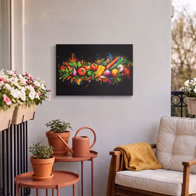 Buiten canvas - Groente - Eten - Kruiden - Graffiti - Koken — 4