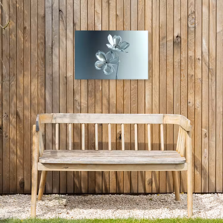 Buiten canvas - Kristal - Bloemen - Grijs — 3