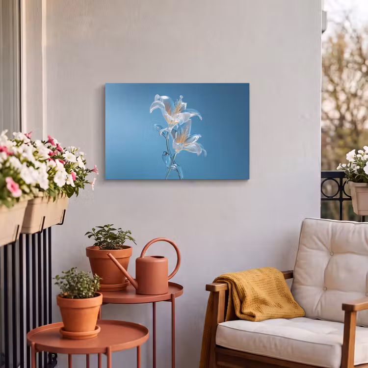 Buiten canvas - Lelies - Blauw - Glazen — 4