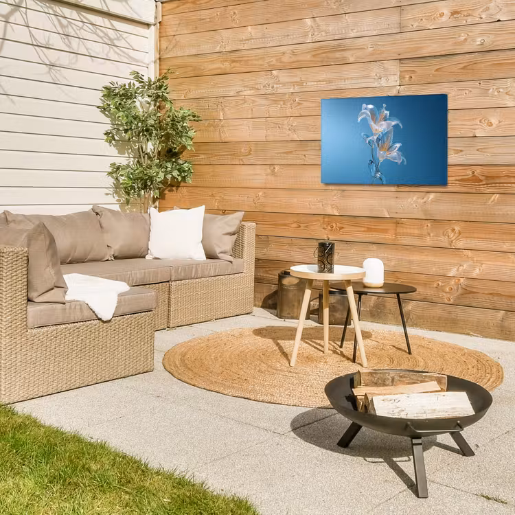 Buiten canvas - Lelies - Blauw - Glazen — 5
