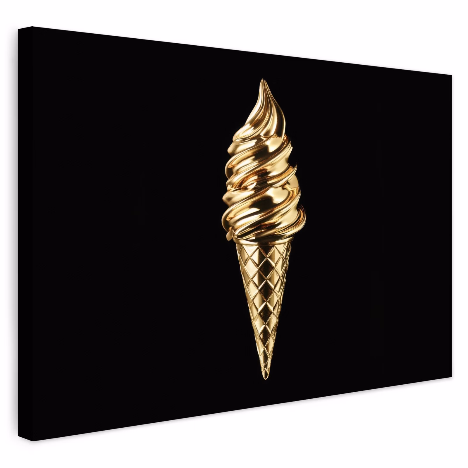 Buiten canvas - Ijs - Goud - Zwart - Eten — 1