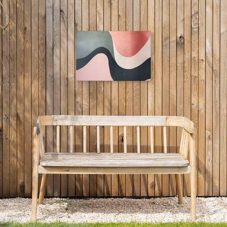 Buiten canvas - Abstract - Golven - Sierlijk - Roze — 3