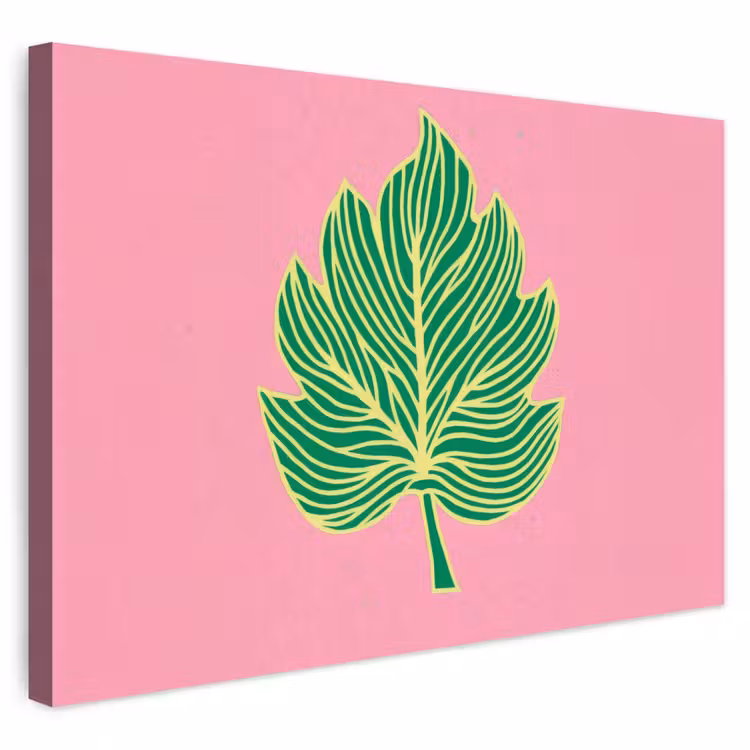 Buiten canvas - Blad - Groen - Illustratie - Minimalistisch — 1