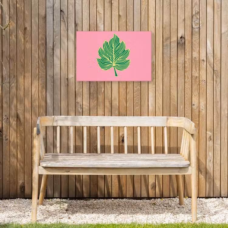 Buiten canvas - Blad - Groen - Illustratie - Minimalistisch — 3