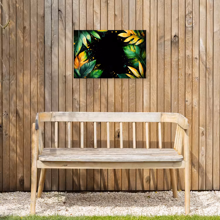Buiten canvas - Bladeren - Groen - Geel - Verf - Jungle — 3