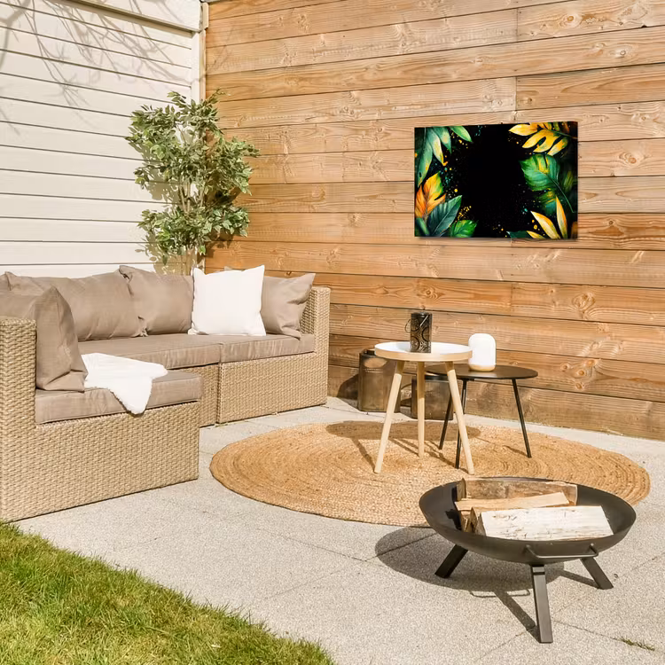 Buiten canvas - Bladeren - Groen - Geel - Verf - Jungle — 5