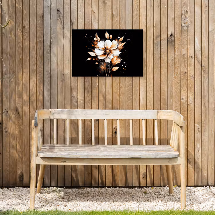 Buiten canvas - Bloem - Verf - Goud - Graffiti - Modern — 3