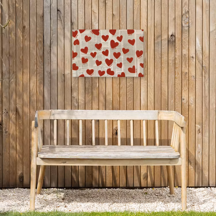 Buiten canvas - Hartjes - Krant - Loveyou — 3