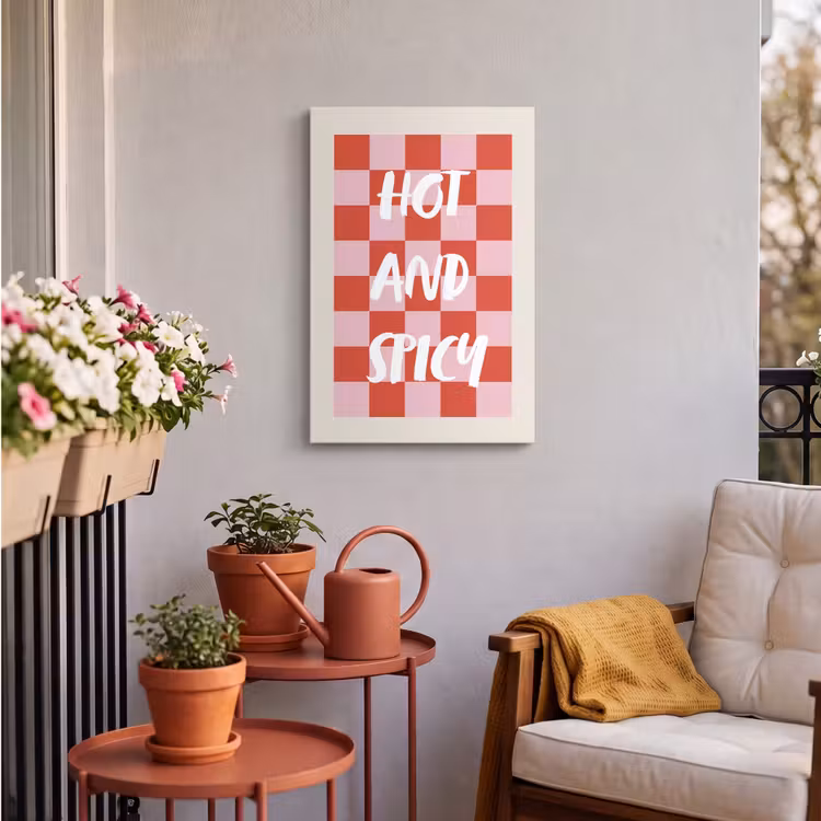 Buiten canvas - Hot - Spicy - Geruit - Rood — 4