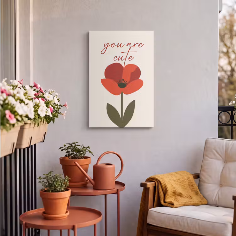 Buiten canvas - Klaproos - Bloem - Rood - Valentijn — 4