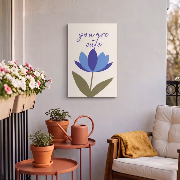 Buiten canvas - Korenbloem - Valentijn - Bloem - Blauw — 4