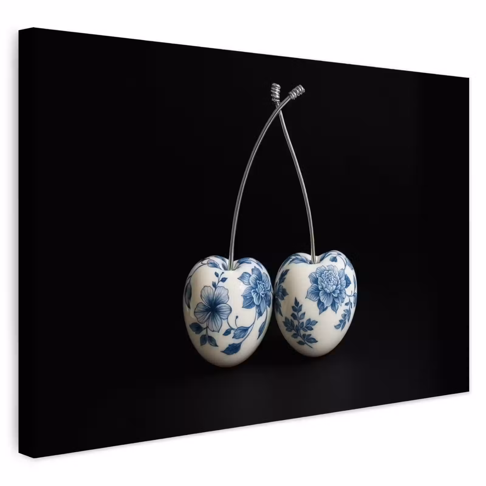 Buiten canvas - Kersen - Delfts blauw - Fruit — 1