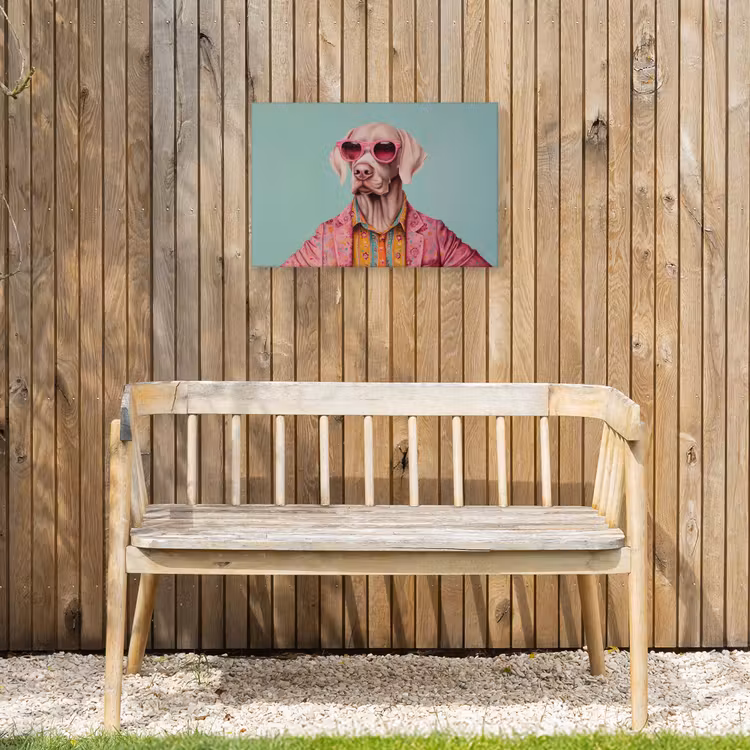 Buiten canvas - Hond - Overhemd - Bloemen - Bril — 3