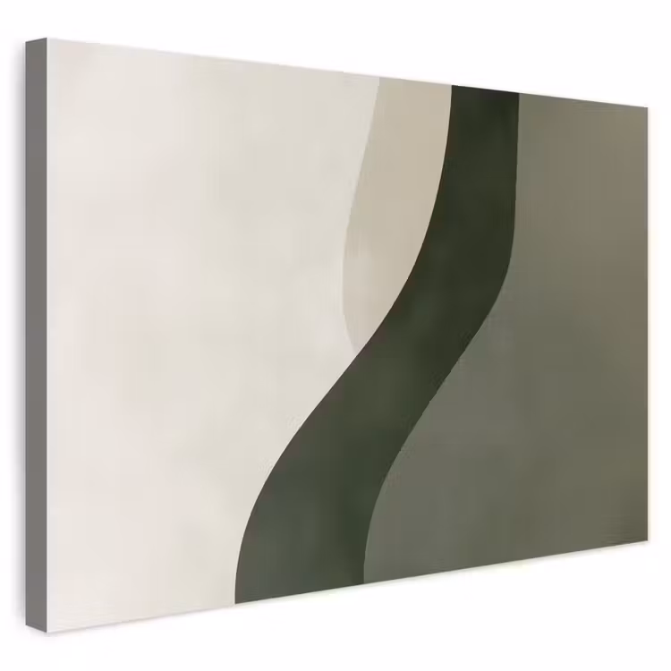Buiten canvas - Japandi - Groen - Abstract - Modern — 1