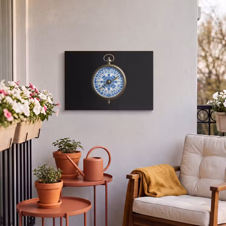 Buiten canvas - Kompas - Delfts blauw - Zwart — 4