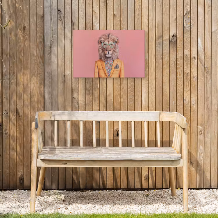 Buiten canvas - Leeuw - Pak - Geruit - Bril — 3