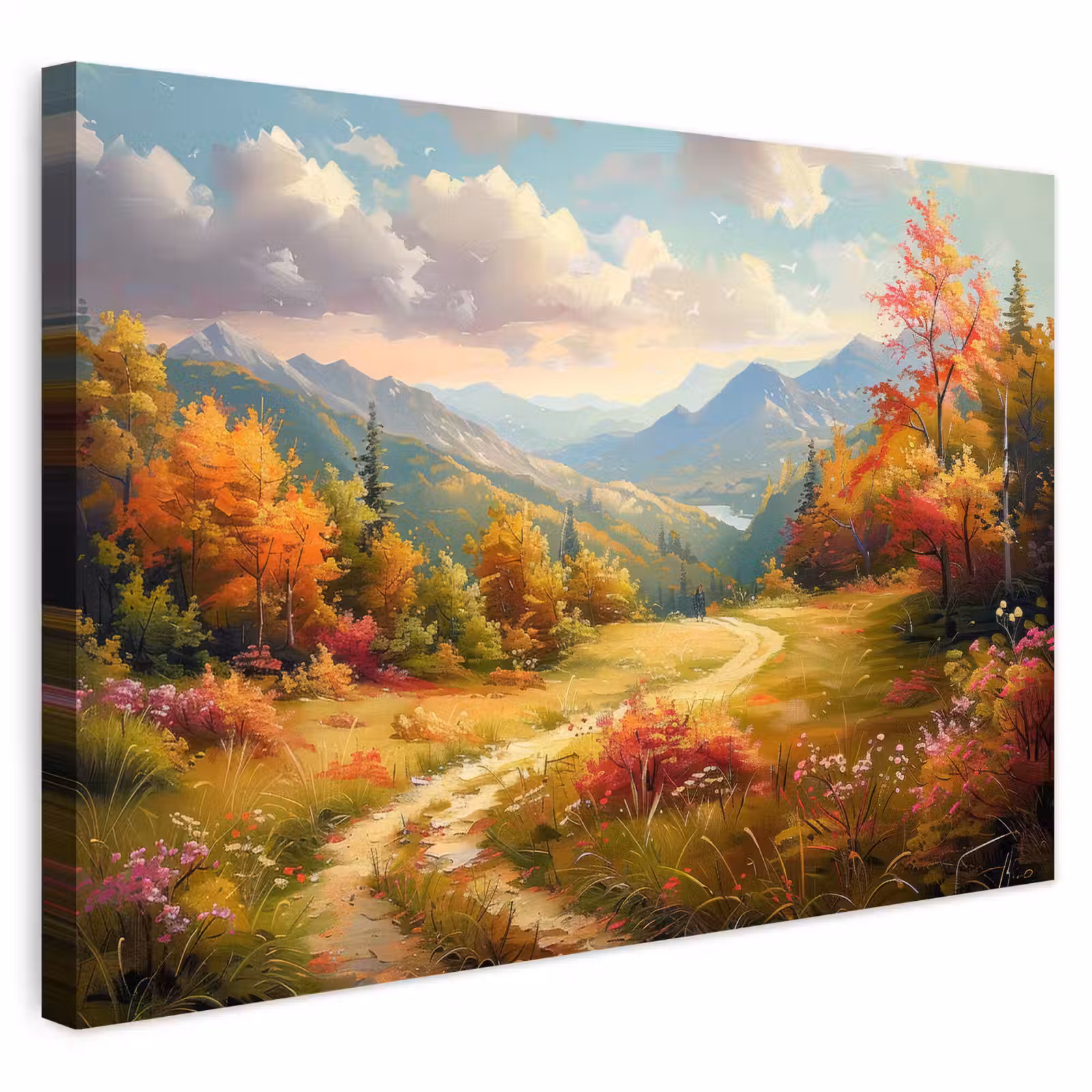Buiten canvas - Landschap - Illustratie - Natuur — 1