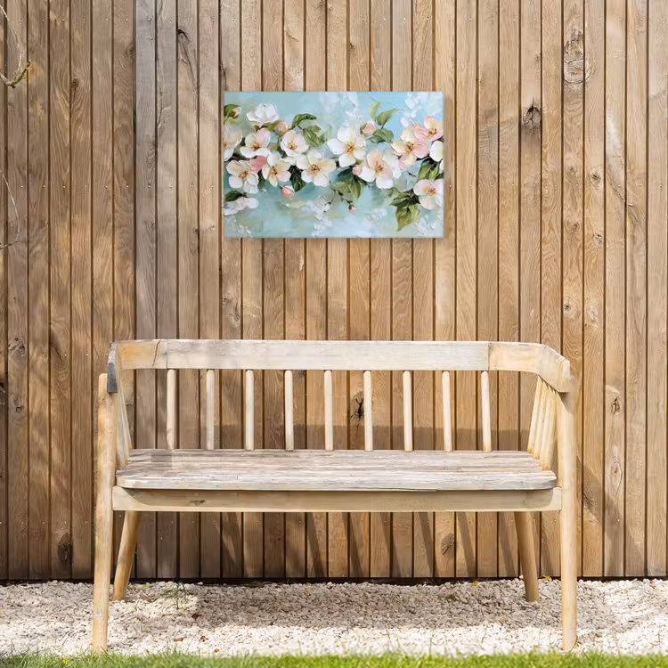 Buiten canvas - Bloesem - Bladeren - Lichtblauw — 3