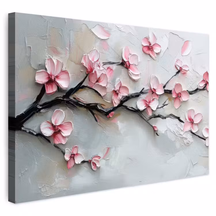Buiten canvas - Bloesem - Kunstzinnig - Roze - Sakura — 1