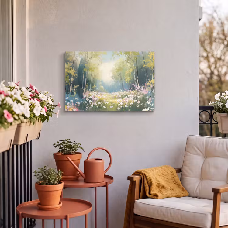 Buiten canvas - Bos - Schilderstijl - Kleurrijk — 4