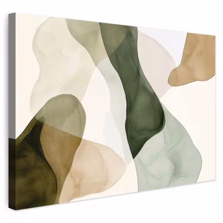 Buiten canvas - Japandi - Abstract - Groen — 1