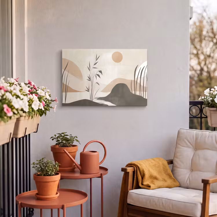 Buiten canvas - Japandi - Landschap - Beige — 4