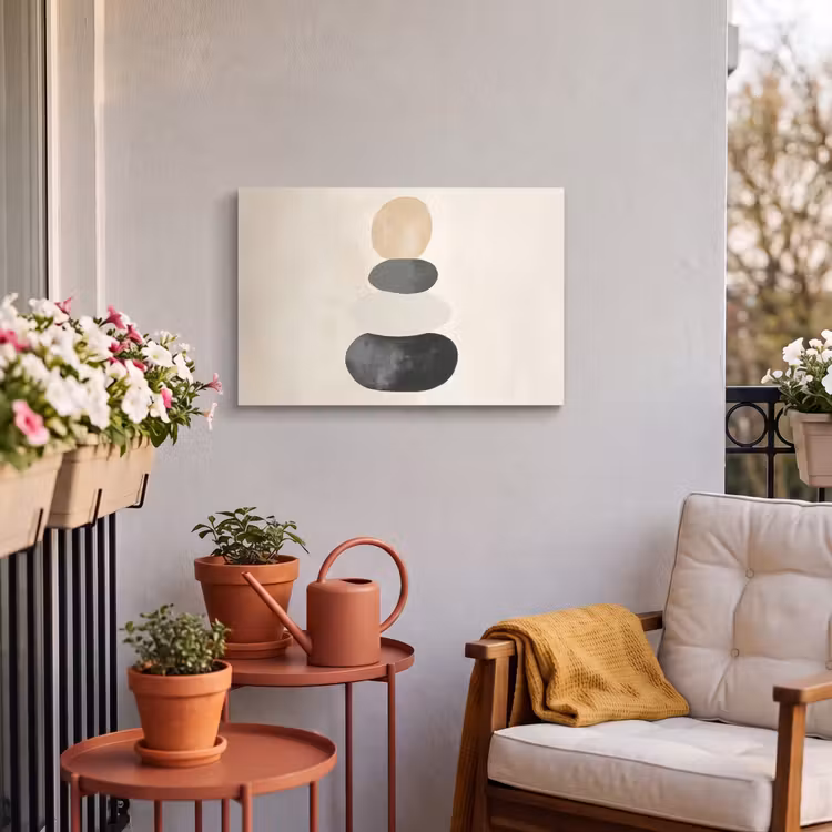 Buiten canvas - Japandi - Wabi sabi - Beige — 4