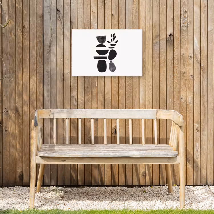 Buiten canvas - Japandi - Zwart - Abstract — 3