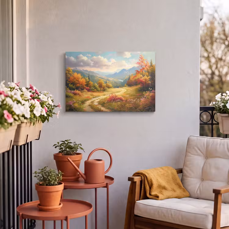 Buiten canvas - Landschap - Illustratie - Natuur — 4