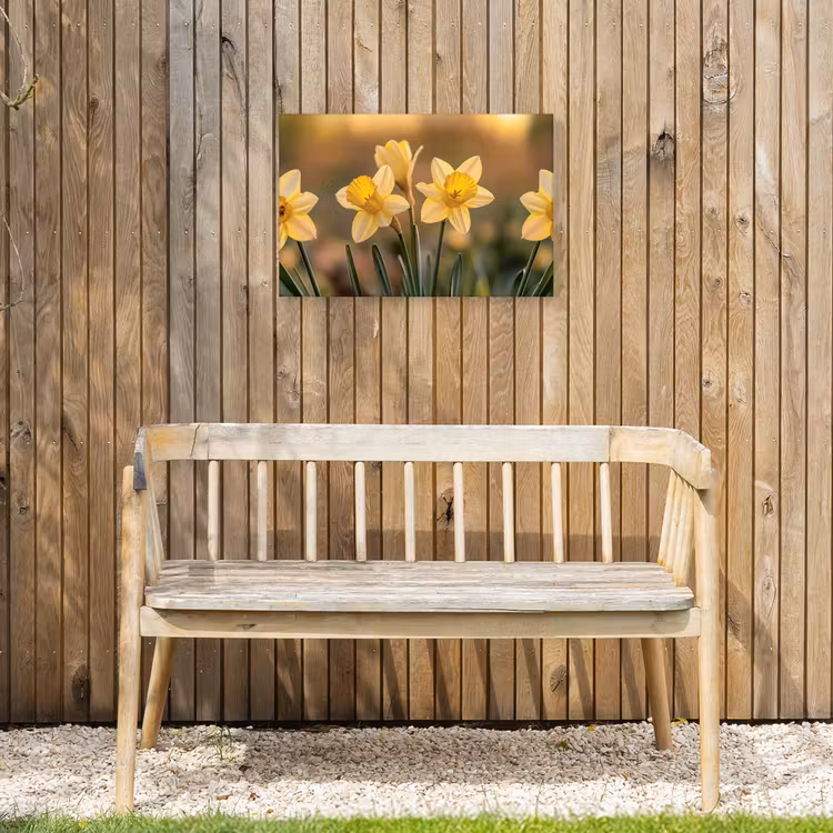 Buiten canvas - Bloemen - Geel - Wazig — 3