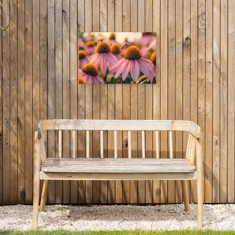 Buiten canvas - Bloemen - Paars - Bijen — 3