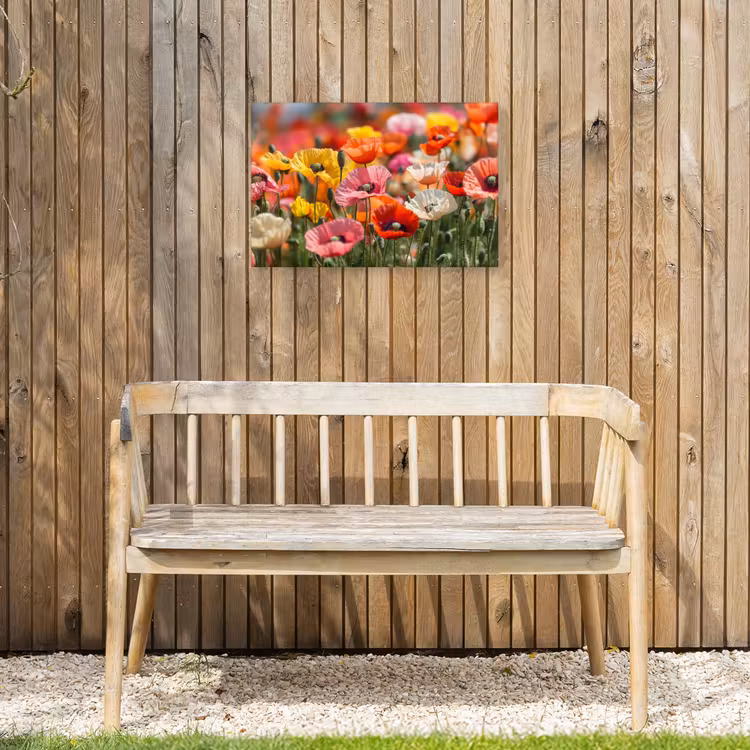 Buiten canvas - Bloemenveld - Klaprozen - Kleurrijk — 3