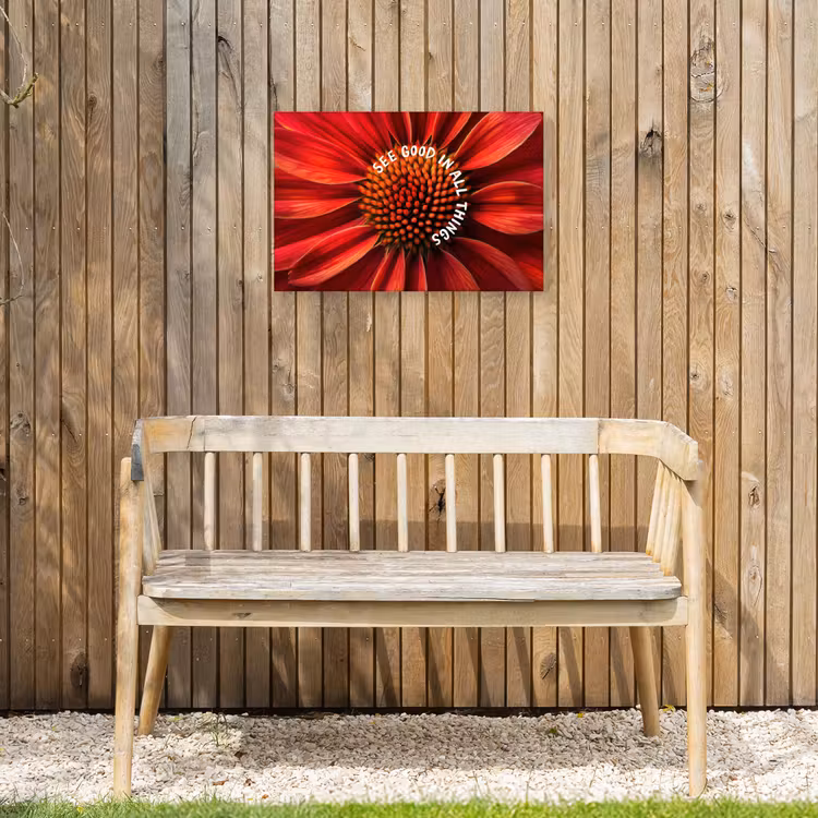 Buiten canvas - Close up - Bloem - Quote - Rood — 3
