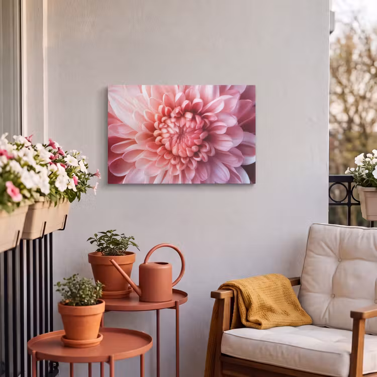 Buiten canvas - Dahlia - Bloem - Close up - Roze — 4