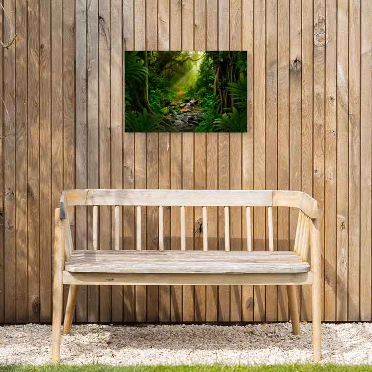 Buiten canvas - Jungle - Water - Bladeren - Zon - Natuur — 3