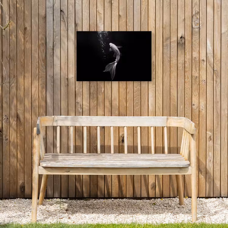 Buiten canvas - Koi - Vis - Wit - Zwart — 3