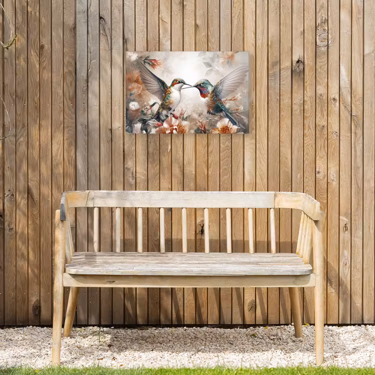 Buiten canvas - Kolibries en Bloemen — 3
