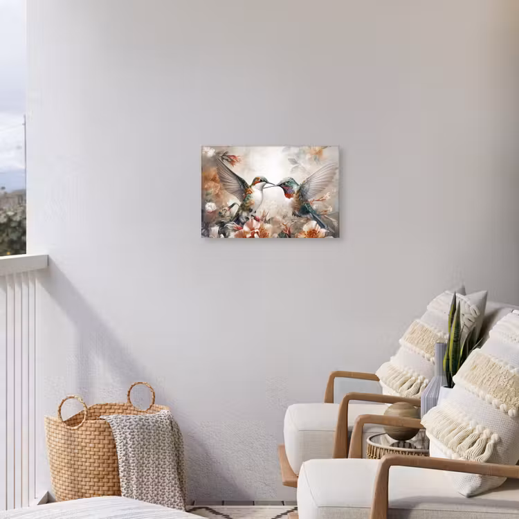 Buiten canvas - Kolibries en Bloemen — 4