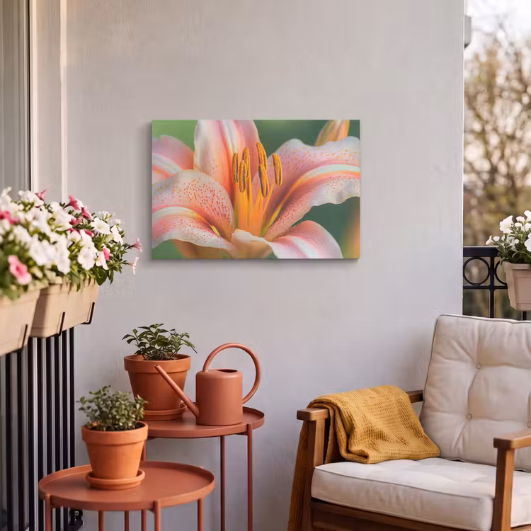 Buiten canvas - Lelie - Close up - Lichtroze — 4