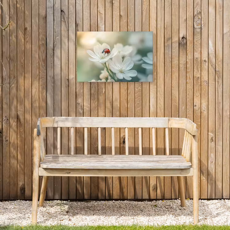 Buiten canvas - Lieveheersbeestje - Bloemen - Wit — 3