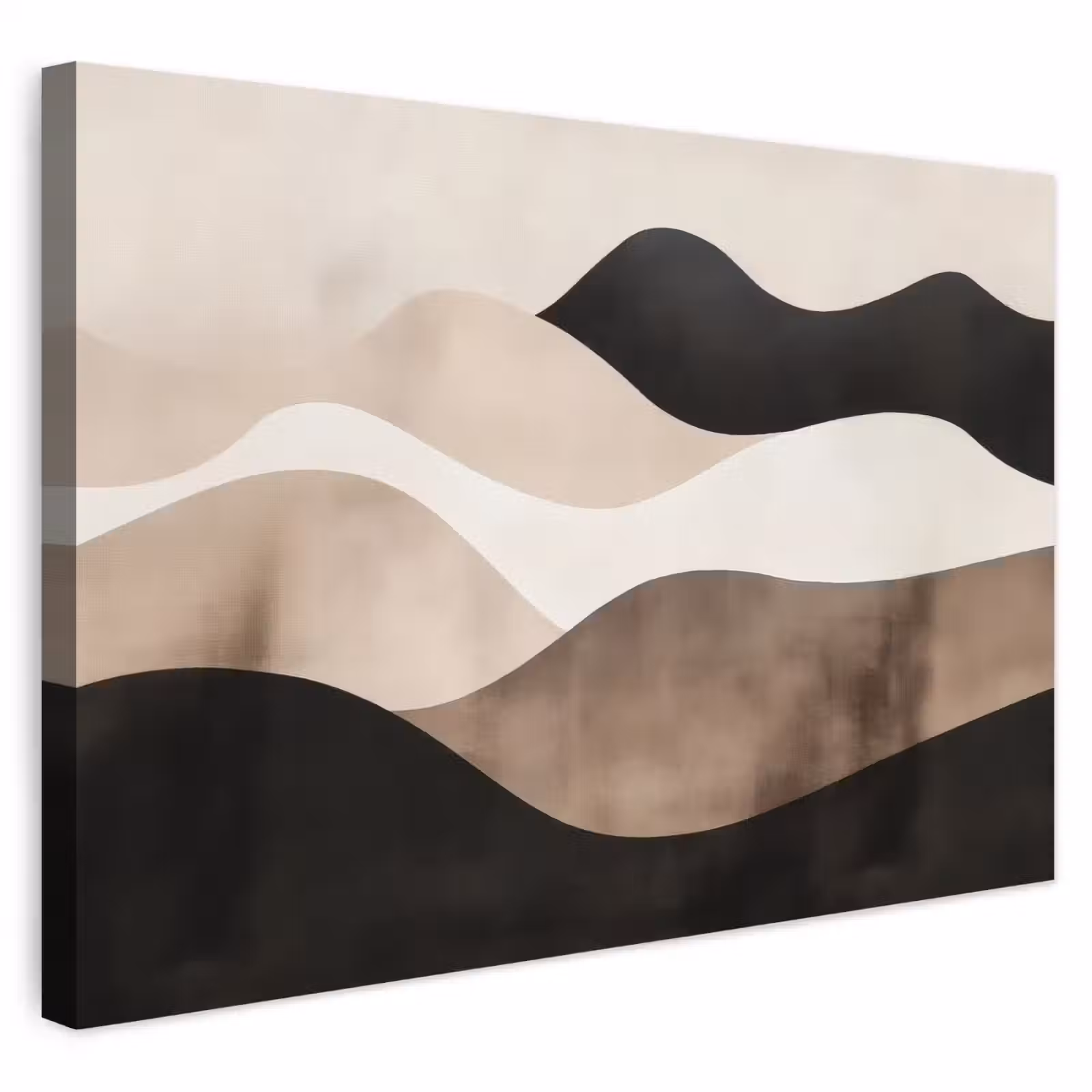 Buiten canvas - Abstract - Landschap - Golven - Crèmekleur — 1