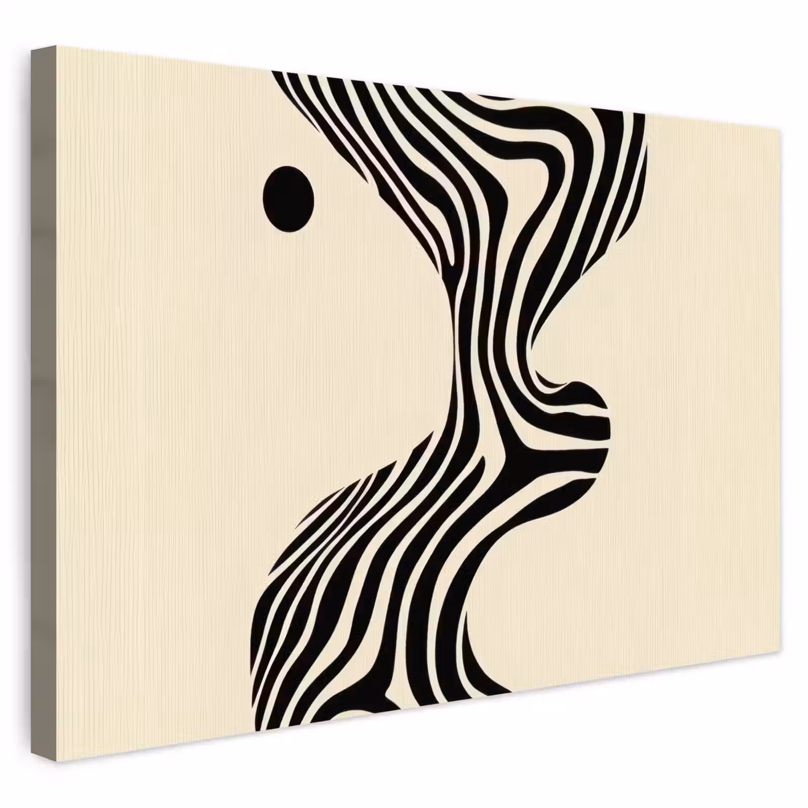 Buiten canvas - Beige - Lijnen - Golvend - Abstract — 1