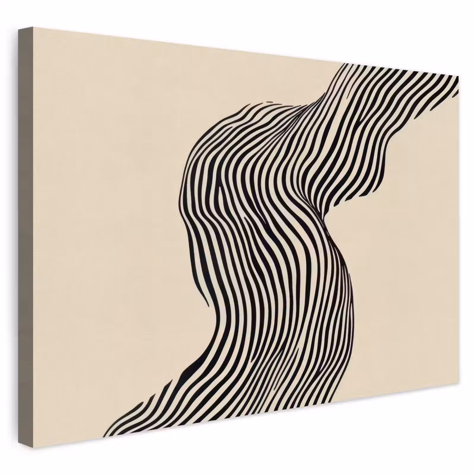 Buiten canvas - Golvend - Lijnen - Abstract - Silhouet — 1