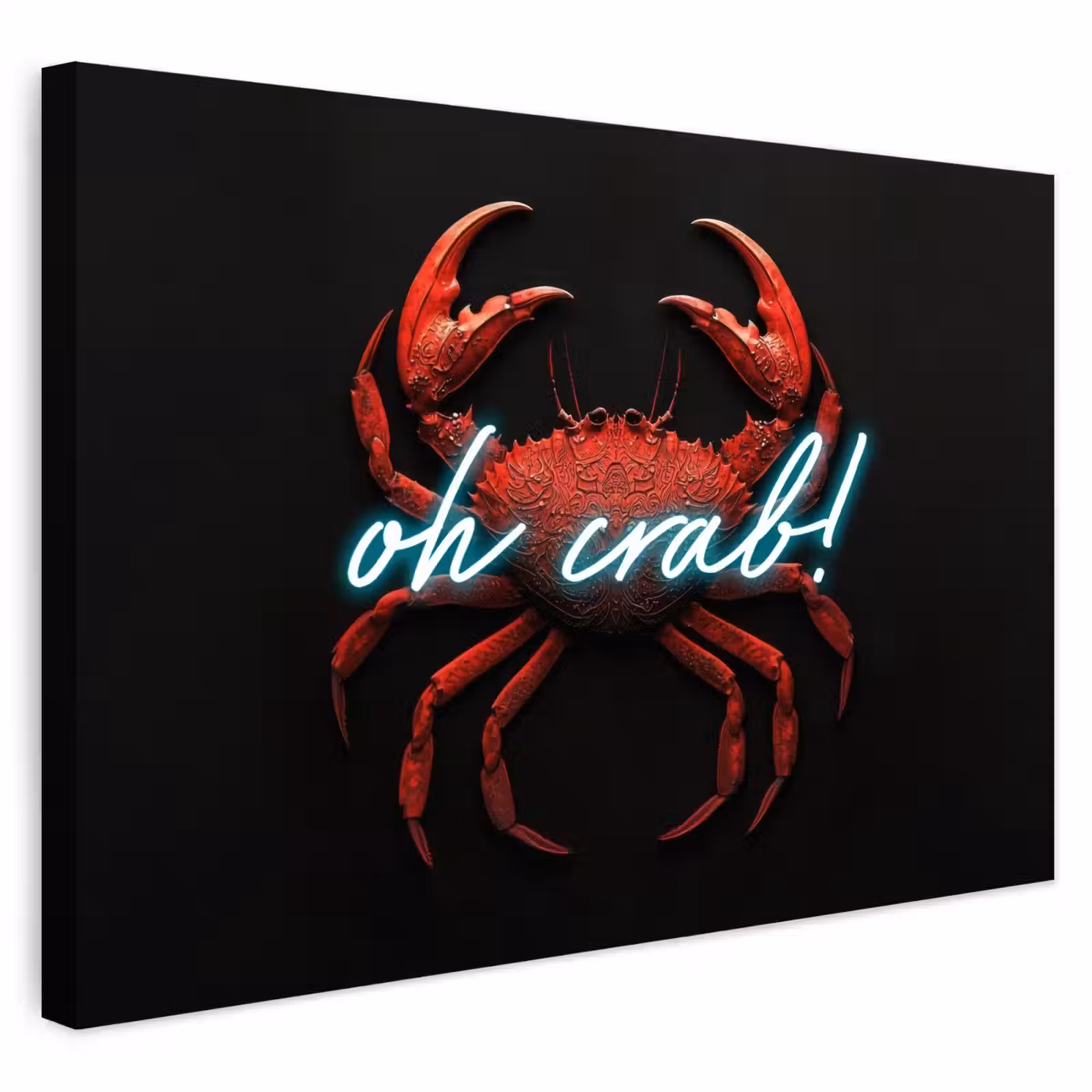 Buiten canvas - Krab - Rood - Neon - Quote — 1