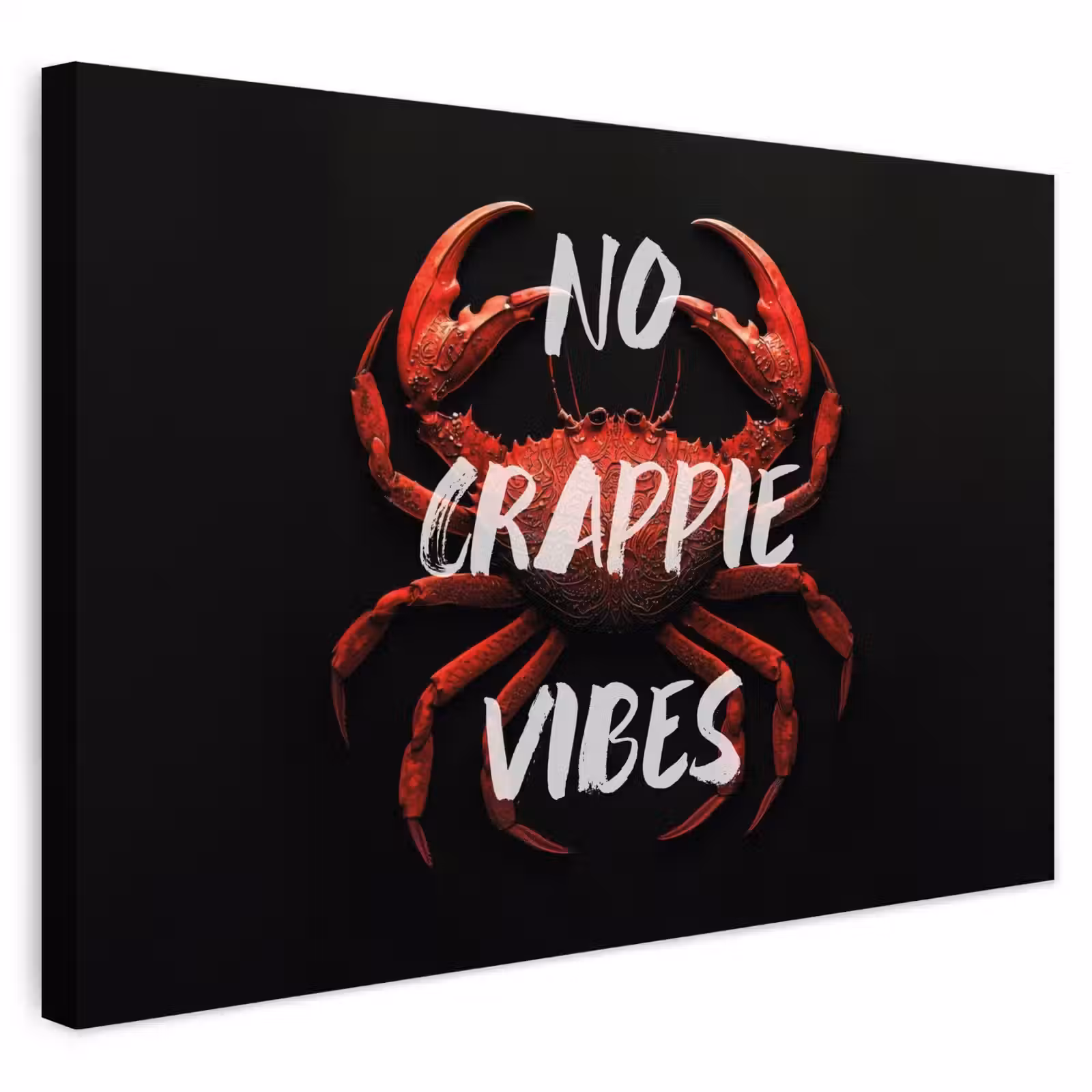 Buiten canvas - Krab - Rood - Tekst - Zwart — 1